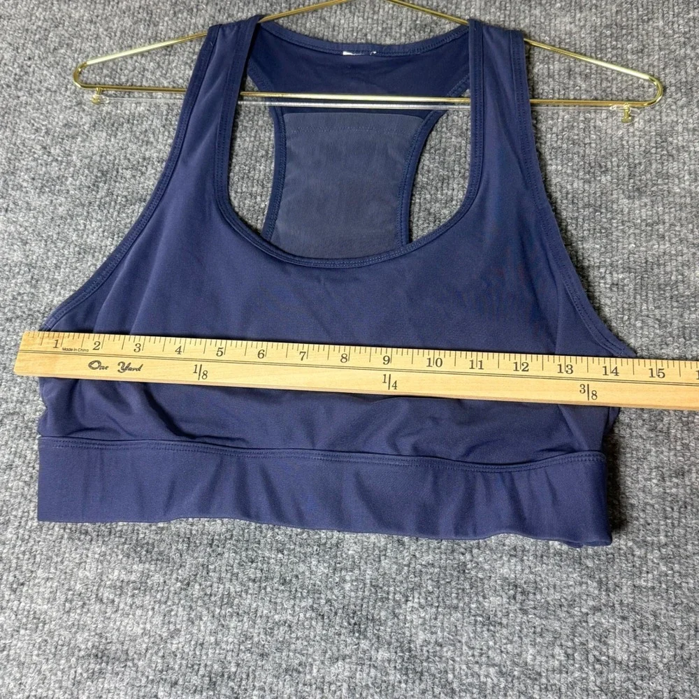 Fabletics Sports Bra Medium‎ Blue Impact Racerback Workout Gym Yoga unpadded
